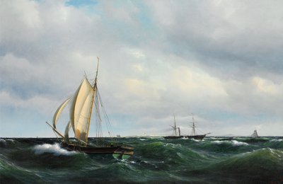 Vilhelm Melbye - Stürmischer Nachmittag im Skagerrak von Vilhelm Melbye